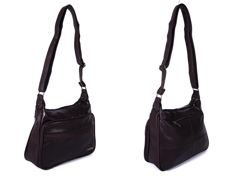 (image for) 1942 Brown TOP ZIP S.NAPPA BAG,FRONT IPRND ORGNISER